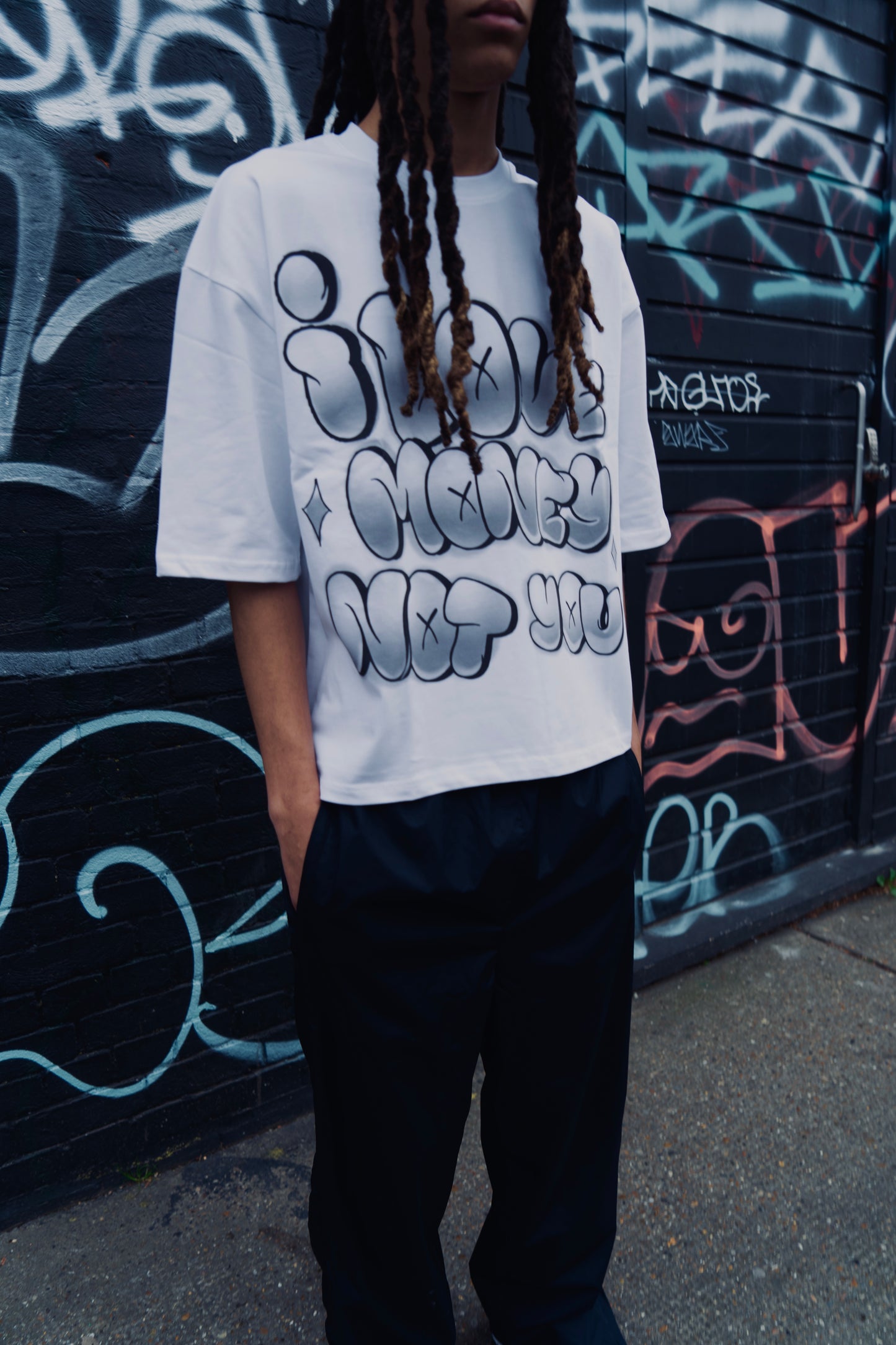 "I Love Money Not You" Graffiti T-Shirt