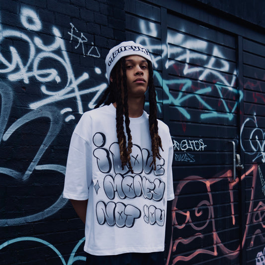 "I Love Money Not You" Graffiti T-Shirt